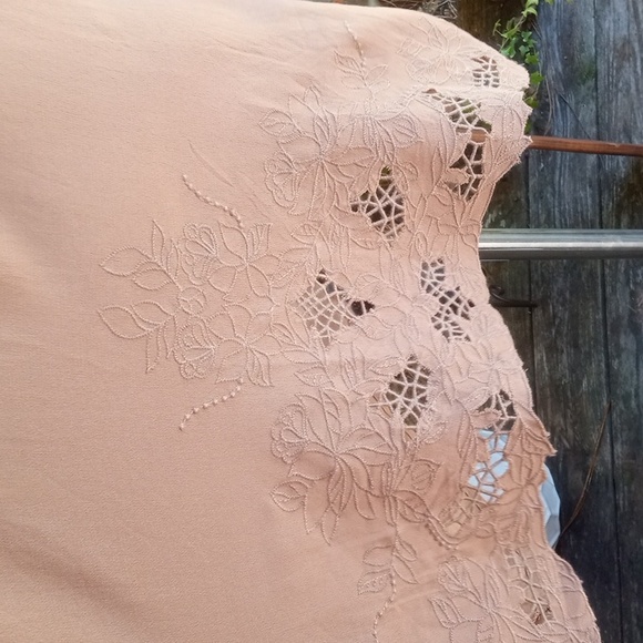 Forgotten Grace mocha brown cut out embroidered whimsical tunic - Picture 4 of 12